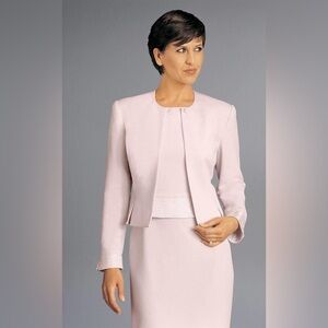 DAYMOR COUTURE Alexander Jewel Dress with Ornate Cuffed Jacket 702109 PinkSize 6